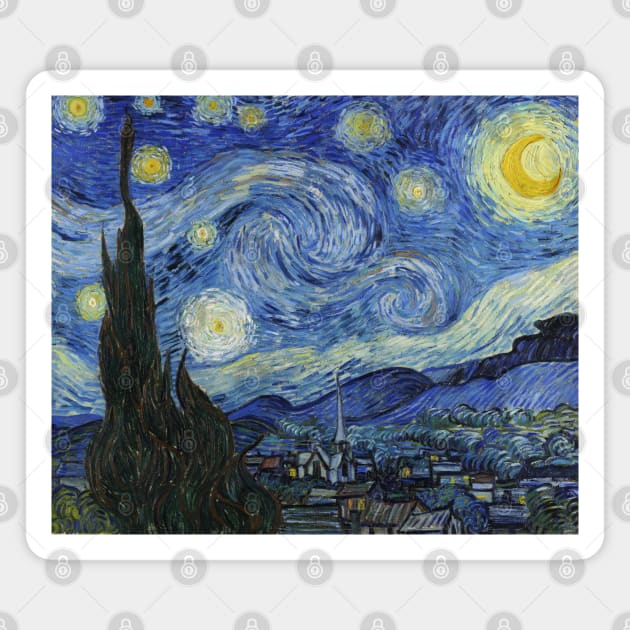 Starry Night by Van Gogh Magnet by Pinkazoid